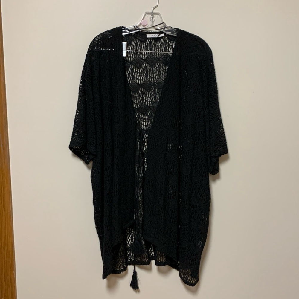 Koy resort beach coverup - flamenco lace swim coverup